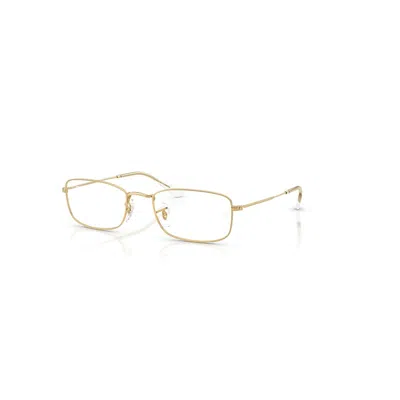 Ray Ban Eyeglasses Unisex Rb6647 Optics - Arista Gold Frame Clear Lenses Polarized 55-20