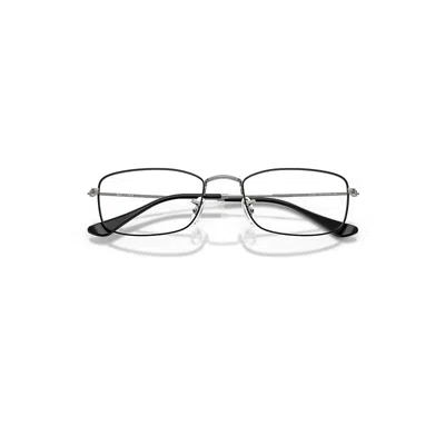 Ray Ban Rb6647 Optics Eyeglasses Gunmetal Frame Clear Lenses Polarized 53-20 In Gray