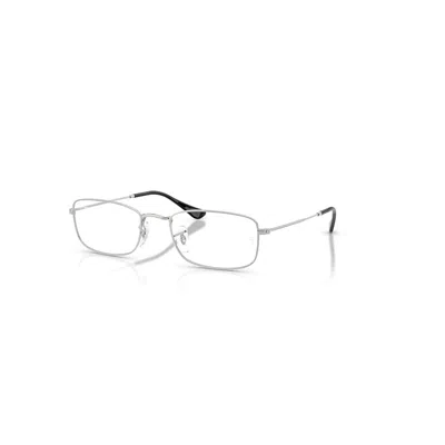 Ray Ban Eyeglasses Unisex Rb6647 Optics - Silver Frame Clear Lenses Polarized 53-20