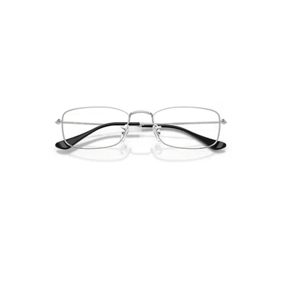 Ray Ban Rb6647 Optics Eyeglasses Silver Frame Clear Lenses Polarized 55-20