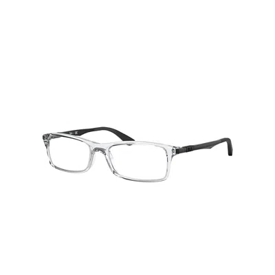 Ray Ban Rb7017 Eyeglasses Black Frame Clear Lenses Polarized 54-17