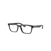 Ray Ban Eyeglasses Unisex Rb7025 Optics - Black Frame Clear Lenses Polarized 57-17 In Schwarz