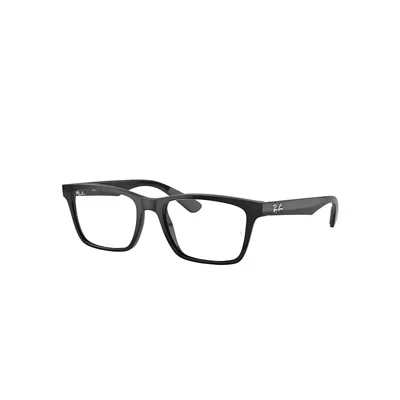 Ray Ban Eyeglasses Unisex Rb7025 Optics - Black Frame Clear Lenses Polarized 57-17 In Schwarz