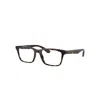 Ray Ban Eyeglasses Unisex Rb7025 Optics - Havana Frame Clear Lenses Polarized 55-17 In Havana