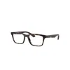 Ray Ban Eyeglasses Unisex Rb7025 Optics - Havana Frame Clear Lenses Polarized 57-17 In Havana