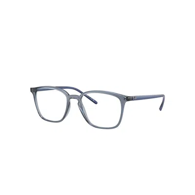 Ray Ban Rx7185 Eyeglasses In Transparent Blue