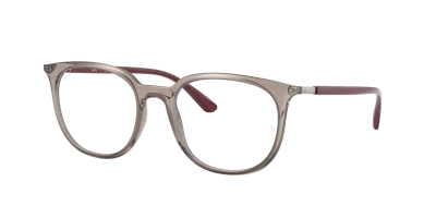 Ray Ban Rb7190 Eyeglasses Bordeaux Frame Clear Lenses Polarized 53-23