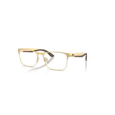 Ray Ban Eyeglasses Unisex Rb7550 Optics - Arista Gold Frame Clear Lenses Polarized 55-18