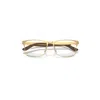 Ray Ban Rb7550 Optics Eyeglasses Arista Gold Frame Clear Lenses Polarized 57-18 In Gold
