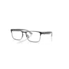 Ray Ban Eyeglasses Unisex Rb7550 Optics - Black Frame Clear Lenses Polarized 55-18 In Black