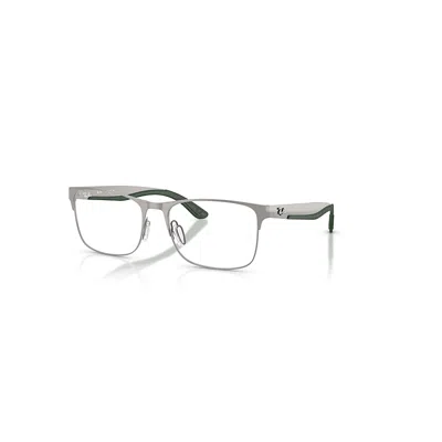 Ray Ban Eyeglasses Unisex Rb7550 Optics - Gunmetal Frame Clear Lenses Polarized 55-18 In Gray