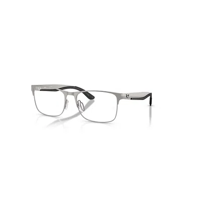 Ray Ban Eyeglasses Unisex Rb7550 Optics - Gunmetal Frame Clear Lenses Polarized 55-18 In Gray
