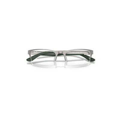 Ray Ban Rb7551 Optics Eyeglasses Gunmetal Frame Clear Lenses Polarized 54-19 In Gray
