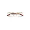 Ray Ban Rb7552 Optics Eyeglasses Arista Gold Frame Clear Lenses Polarized 52-19 In Gold