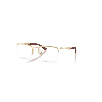 Ray Ban Eyeglasses Unisex Rb7552 Optics - Arista Gold Frame Clear Lenses Polarized 54-19