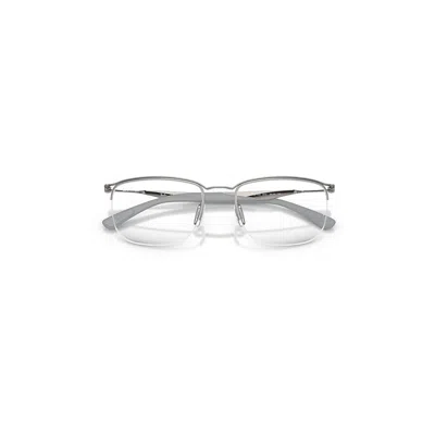 Ray Ban Rb7552 Optics Eyeglasses Gunmetal Frame Clear Lenses Polarized 54-19 In Gray