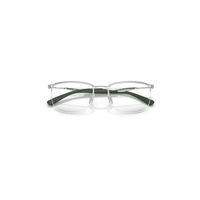 Ray Ban Rb7552 Optics Eyeglasses Silver Frame Clear Lenses Polarized 52-19