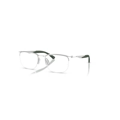 Ray Ban Eyeglasses Unisex Rb7552 Optics - Silver Frame Clear Lenses Polarized 54-19