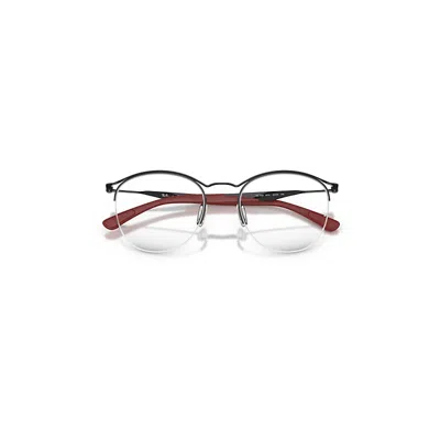 Ray Ban Rb7553 Optics Eyeglasses Black Frame Clear Lenses Polarized 50-20