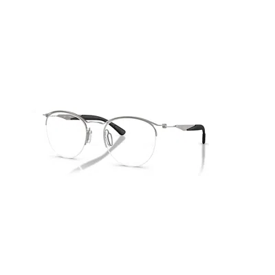 Ray Ban Eyeglasses Unisex Rb7553 Optics - Gunmetal Frame Clear Lenses Polarized 50-20 In Gray