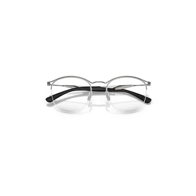 Ray Ban Rb7553 Optics Eyeglasses Gunmetal Frame Clear Lenses Polarized 52-20 In Gray