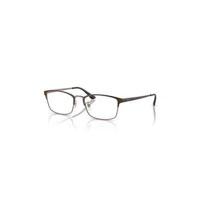 Ray Ban Rb8772d Optics Titanium  Braun Auf Kupfer Fassung Klar Glas Polarisiert 54-18 In Brown