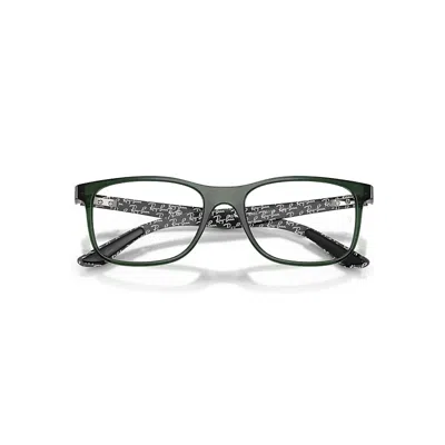 Ray Ban Rb8903 Optics Eyeglasses Dark Carbon On Texture White Frame Clear Lenses Polarized 55-18