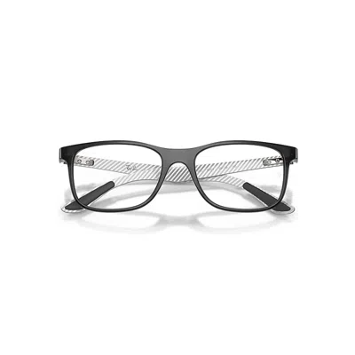 Ray Ban Rb8903 Optics Eyeglasses Matte Grey On Light Carbon Frame Clear Lenses Polarized 53-18