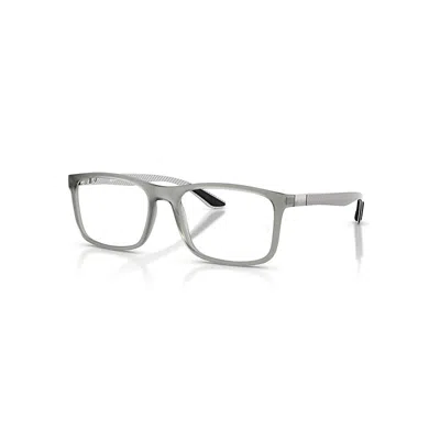 Ray Ban Eyeglasses Unisex Rb8908 Optics - Matte Gunmetal Frame Clear Lenses Polarized 57-18 In Gray