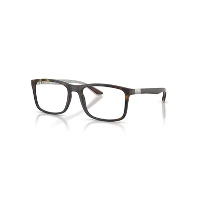 Ray Ban Eyeglasses Unisex Rb8908 Optics - Matte Gunmetal Frame Clear Lenses Polarized 57-18 In Gray