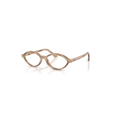 Ray Ban Eyeglasses Unisex Romy Optics Bio-based - Cream Havana Frame Clear Lenses Polarized 52-16