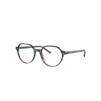 Ray Ban Thalia Optics  Blau Gestreift & Grün Fassung Klar Glas Polarisiert 51-18 In Striped Blue & Green