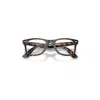 Ray Ban Wayfarer Ease Optics Eyeglasses Dark Havana On Multicolor Frame Clear Lenses Polarized 50-22