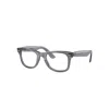 Ray Ban Wayfarer Ease Optics Eyeglasses Transparent Grey Frame Demo Lens Lenses Polarized 50-22 In Transparent Grey