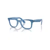 Ray Ban Eyeglasses Unisex Wayfarer Ease Optics Change - Photo Striped Blue Frame Clear Lenses Polarized 50-2 In Blau Gestreift Selbsttönend
