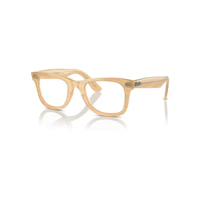 Ray Ban Eyeglasses Unisex Wayfarer Ease Optics Change - Photo Striped Brown Frame Clear Lenses Polarized 50- In Braun Gestreift Selbsttönend