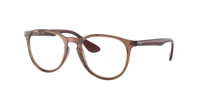 Ray Ban Erika Optics Eyeglasses Light Brown Frame Clear Lenses Polarized 51-23 In Hellbraun