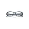 Ray Ban Rb2221v Optics Eyeglasses Striped Blue Frame Clear Lenses Polarized 53-18 In Blue