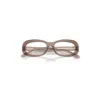 Ray Ban Rb2221v Optics Eyeglasses Transparent Beige Frame Clear Lenses Polarized 53-18