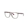 Ray Ban Rb4378v Optics Eyeglasses Bordeaux Frame Clear Lenses Polarized 54-16 In Bordeaux