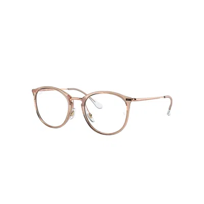 Ray Ban Rb7140 Eyeglasses Gold Frame Clear Lenses Polarized 49-20