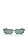 Ray Ban Womens Green Rb4425 Rectangle-frame Injected Sunglasses In Algae Green