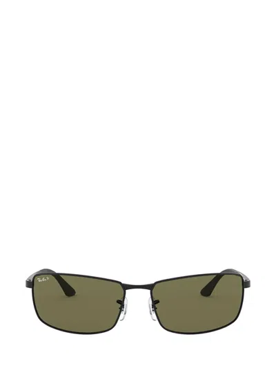 Ray Ban Ray-ban 61mm Polarized Rectangle Sunglasses In Black