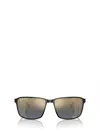 Ray Ban Womens Black Rb3721ch Chromance Square-frame Metal Sunglasses In Black On Black
