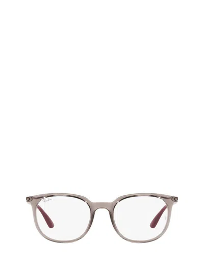 Ray Ban Rx7190 Square-frame Acetate Optical Glasses In Grey