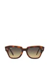Ray Ban Ray-ban State Street 49mm Small Square Sunglasses In Havana On Transparent Pink