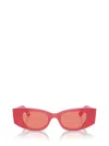 Ray Ban Womens Coral Rb4430 Zena Bio-based Irregular-frame Injected Sunglasses In Red Cherry