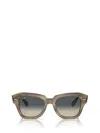 Ray Ban Ray-ban State Street 49mm Gradient Square Sunglasses In Striped Green