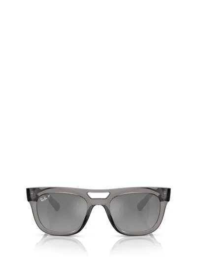 Ray Ban Womens Grey Rb4426 Square-frame Injected Sunglasses In Transparent