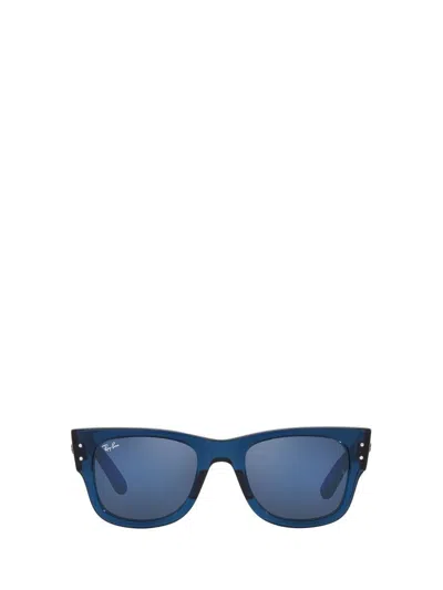 Ray Ban Womens Blue Rb0840s Wayfarer Tortoiseshell Sunglasses In Transparent Dark Blue